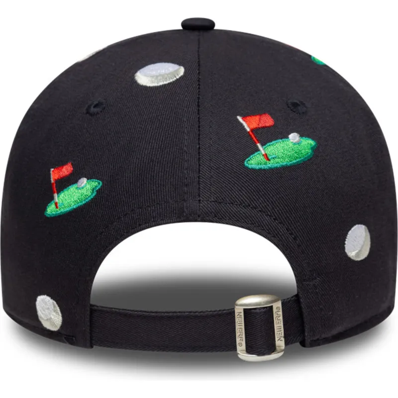 casquette-courbee-bleue-marine-ajustable-9forty-golf-all-over-print-new-era
