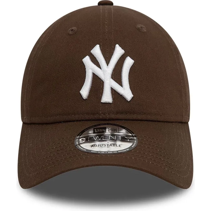 casquette-courbee-marron-ajustable-9twenty-league-essential-new-york-yankees-mlb-new-era