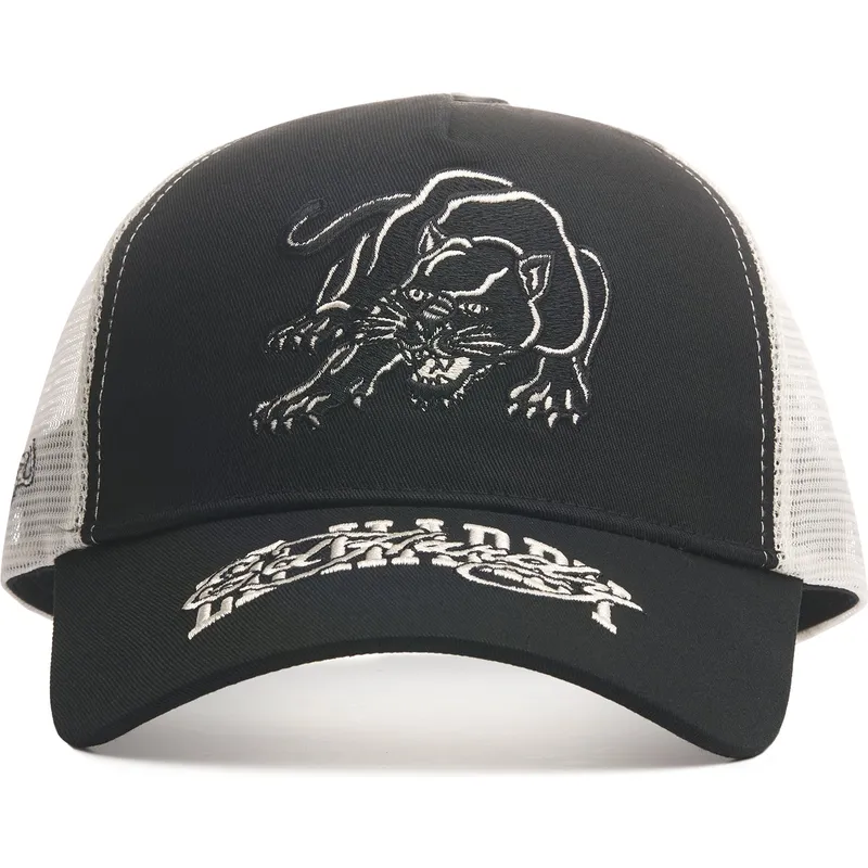 casquette-trucker-noire-contrast-stitch-panther-graphic-ed-hardy