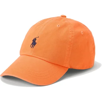 Casquette courbée orange ajustable Classic Sport Cotton Chino Polo Ralph Lauren
