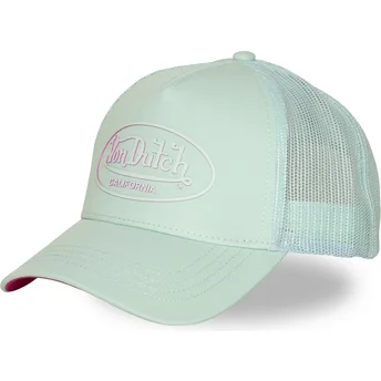 Casquette trucker verte et rose LOG21 Von Dutch