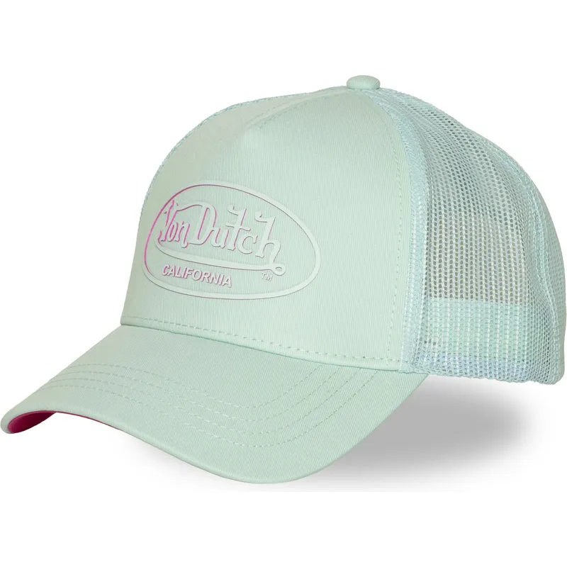 casquette-trucker-verte-et-rose-log21-von-dutch