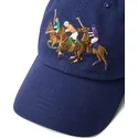 casquette-courbee-bleue-marine-ajustable-twill-triple-pony-polo-ralph-lauren