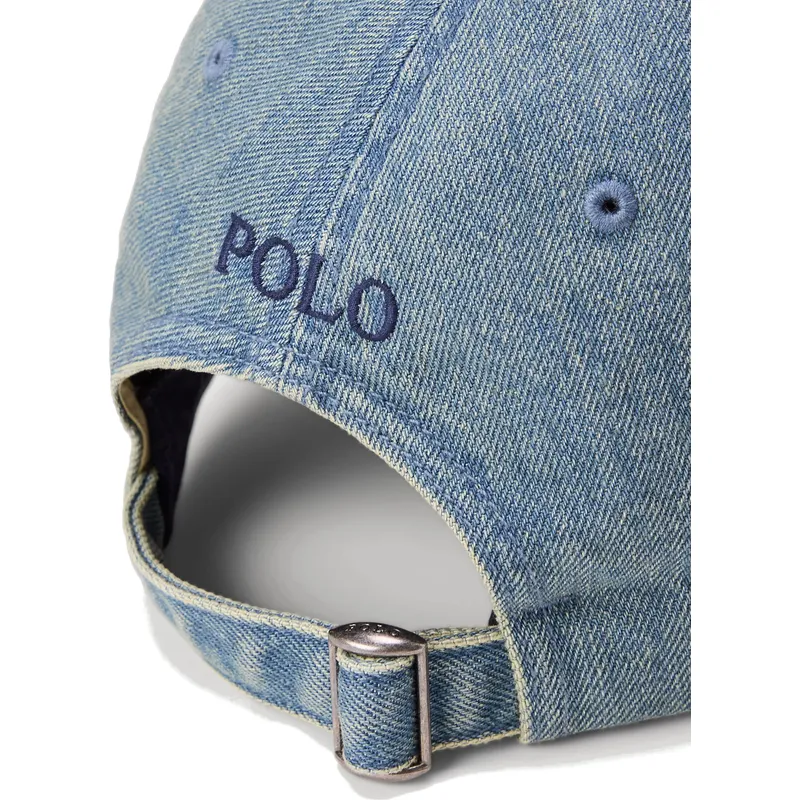 casquette-courbee-bleue-ajustable-indigo-denim-polo-ralph-lauren