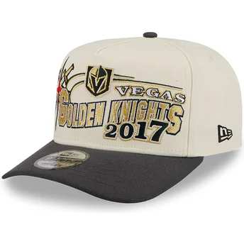 Casquette courbée beige et noire snapback 9FIFTY A Frame Classic Vegas Golden Knights NHL New Era