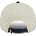casquette-courbee-beige-et-bleue-marine-snapback-9fifty-a-frame-classic-new-york-yankees-mlb-new-era