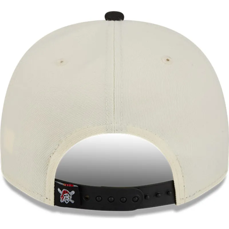casquette-courbee-beige-et-noire-snapback-9fifty-a-frame-classic-pittsburgh-pirates-mlb-new-era