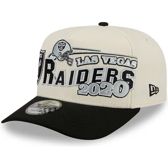 Casquette courbée beige et noire snapback 9FIFTY A Frame Classic Las Vegas Raiders NFL New Era