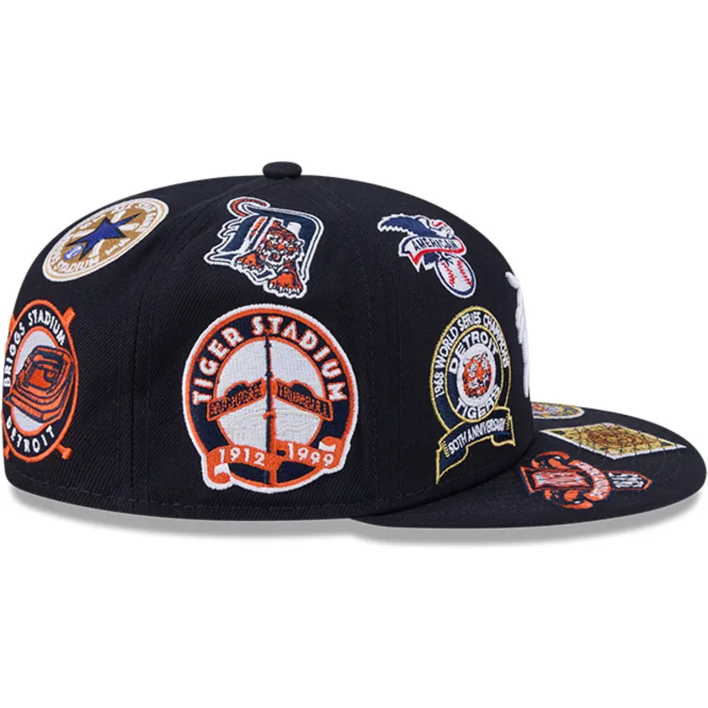 casquette-plate-bleue-marine-ajustee-59fifty-all-over-detroit-tigers-mlb-new-era