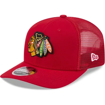 Casquette trucker rouge 9SEVENTY Stretch Snap EG Chicago Blackhawks NHL New Era