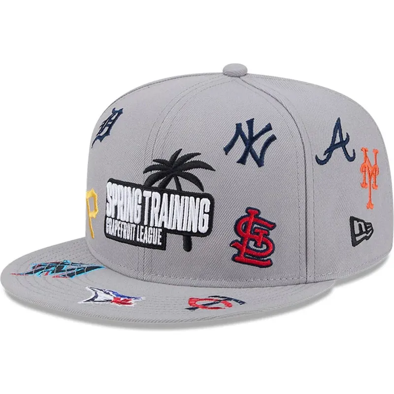 casquette-plate-grise-snapback-9fifty-scattered-grapefruit-league-logo-mlb-new-era