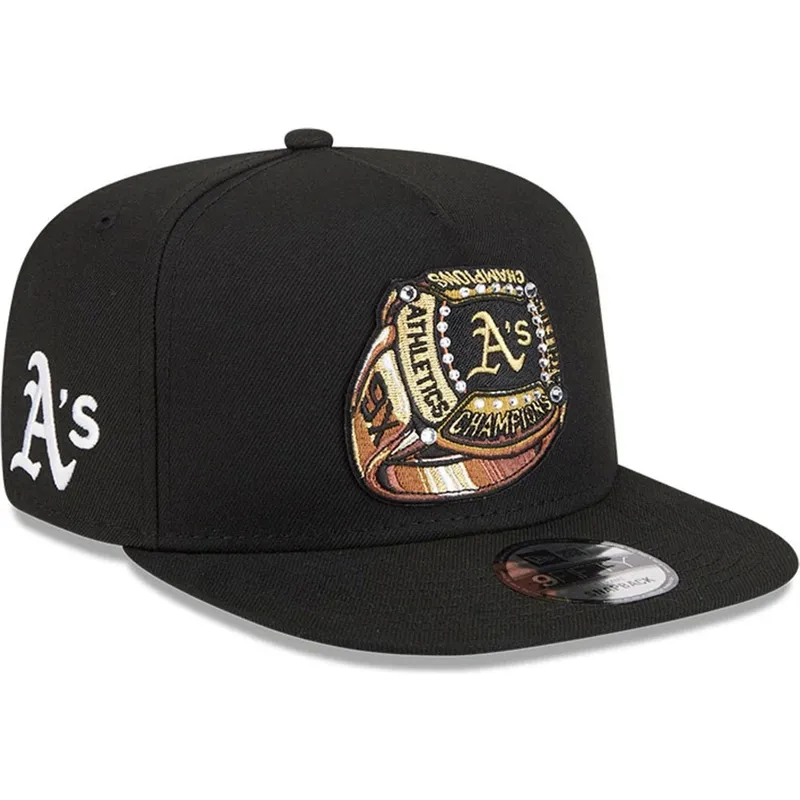 casquette-plate-noire-snapback-9fifty-a-frame-ring-oakland-athletics-mlb-new-era