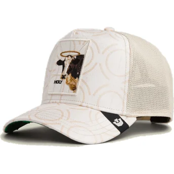 Casquette trucker blanche vache Holy Cow Religulous The...