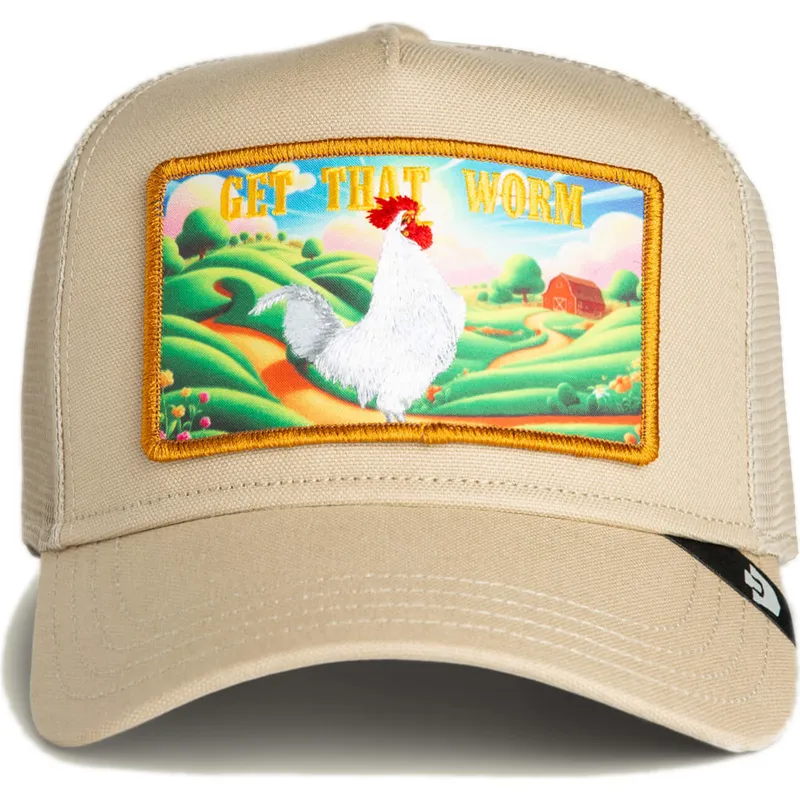 casquette-trucker-beige-coq-get-that-worm-greener-grass-the-farm-goorin-bros