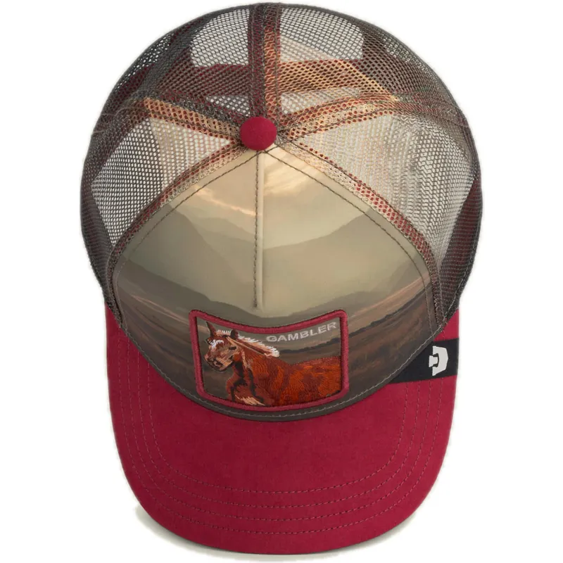 casquette-trucker-multicolore-cheval-gambler-stallion-in-the-element-the-farm-goorin-bros