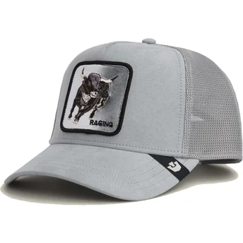 Casquette trucker grise bull Raging Silver Bull Metallic The Farm Goorin Bros.
