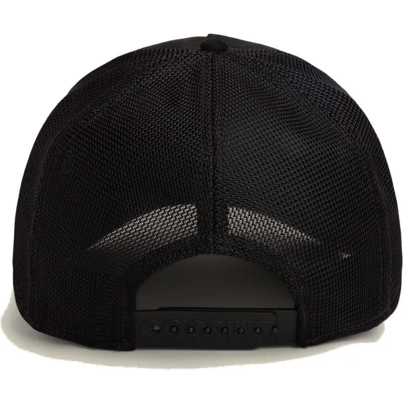 casquette-trucker-noire-chien-dobermann-black-out-doberman-metallic-the-farm-goorin-bros