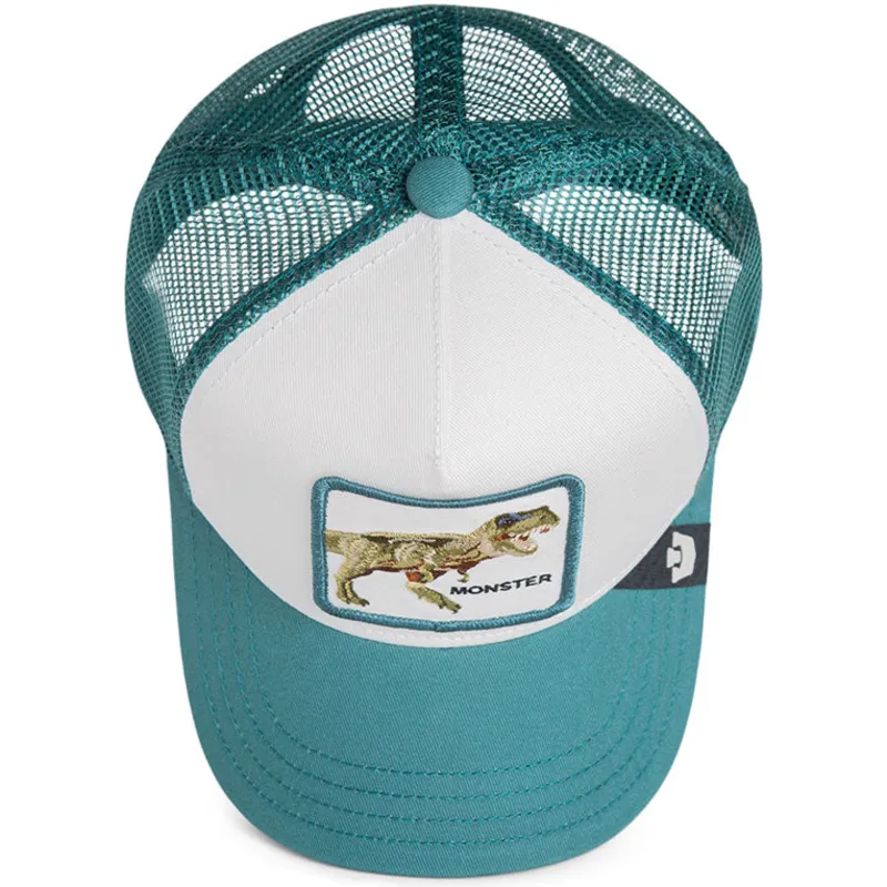 casquette-trucker-verte-pour-enfant-t-rex-dinosaure-sea-monster-the-farm-goorin-bros