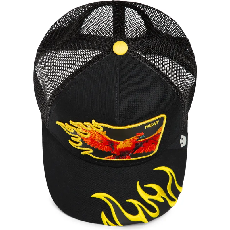 casquette-trucker-noire-phenix-heat-flames-the-farm-goorin-bros