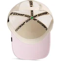 casquette-trucker-beige-et-rose-crane-the-cancelled-skull-whisper-the-farm-goorin-bros