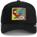 casquette-trucker-noire-coq-cock-rooster-pop-art-2-the-farm-goorin-bros