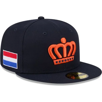Casquette plate bleue marine ajustée 59FIFTY The Netherlands 2026 World Baseball Classic New Era