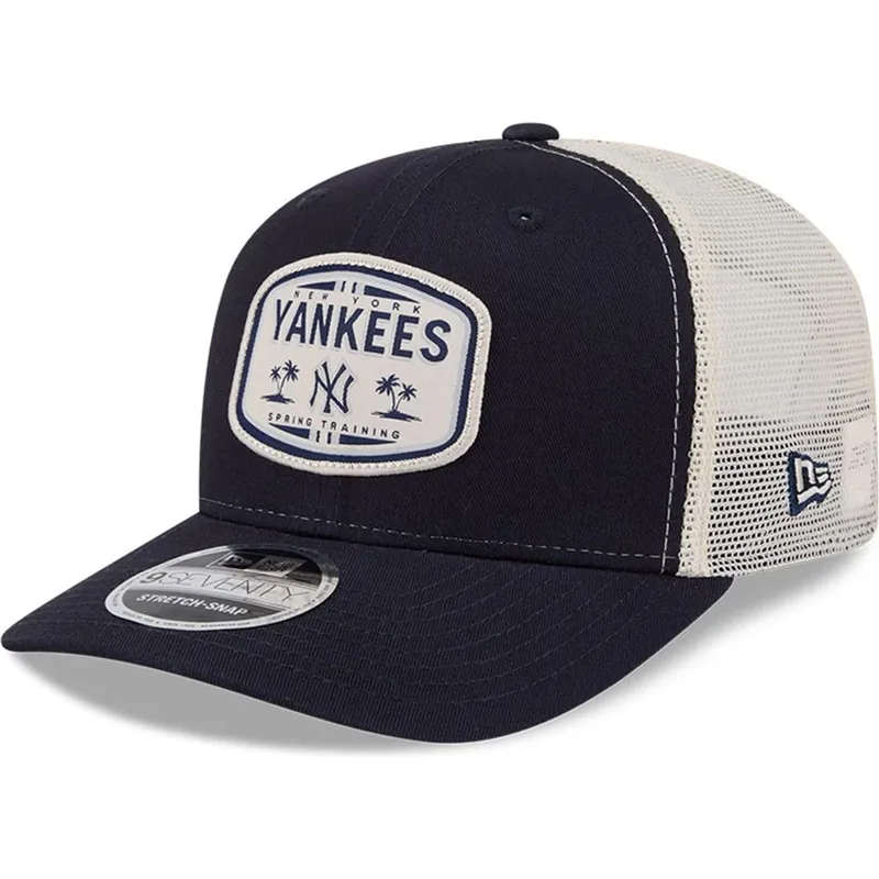 casquette-trucker-bleue-marine-9seventy-stretch-snap-patch-new-york-yankees-mlb-new-era