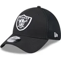 casquette-trucker-noire-ajustee-39thirty-evergreen-neo-las-vegas-raiders-nfl-new-era