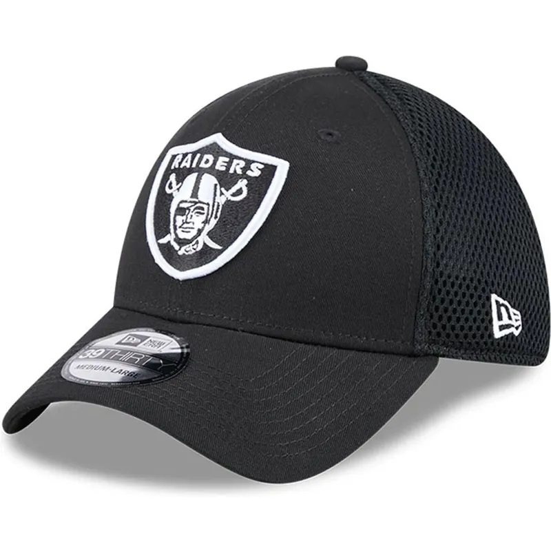 casquette-trucker-noire-ajustee-39thirty-evergreen-neo-las-vegas-raiders-nfl-new-era