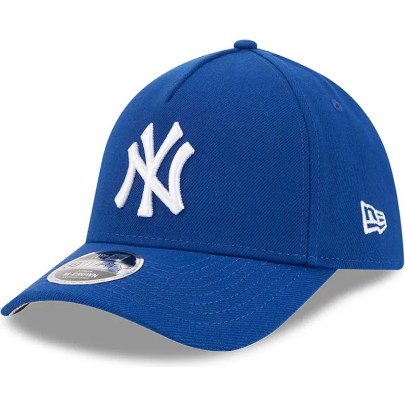 casquette-courbee-bleue-ajustee-39thirty-m-crown-a-frame-new-york-yankees-mlb-new-era