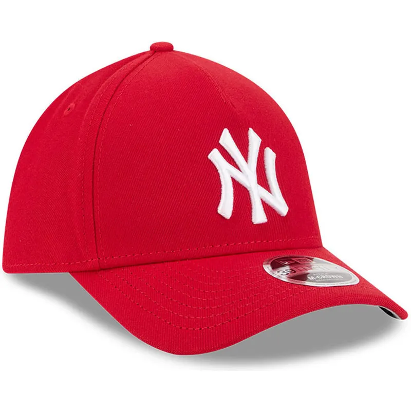 casquette-courbee-rouge-ajustee-39thirty-m-crown-a-frame-new-york-yankees-mlb-new-era