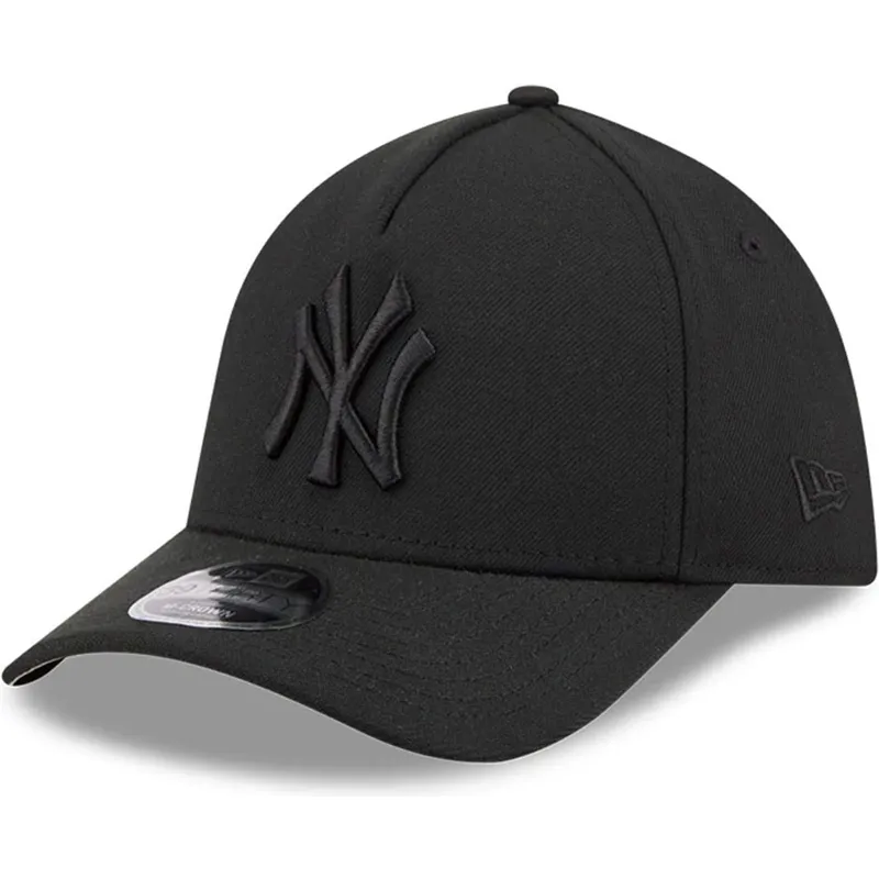 casquette-courbee-noire-ajustee-avec-logo-noir-39thirty-m-crown-a-frame-new-york-yankees-mlb-new-era