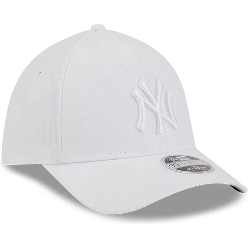casquette-courbee-blanche-ajustee-avec-logo-blanc-39thirty-m-crown-a-frame-new-york-yankees-mlb-new-era