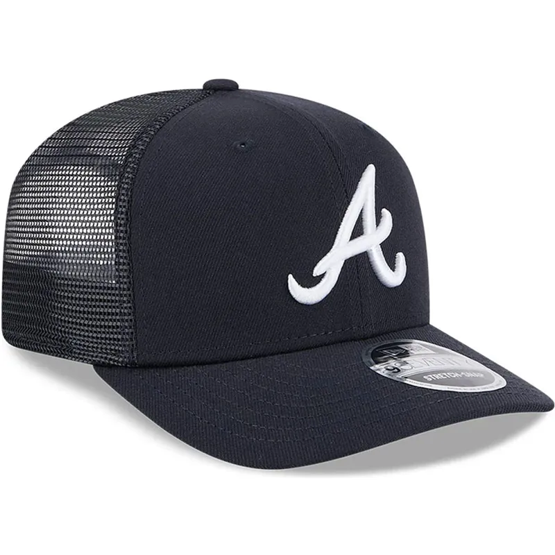 casquette-trucker-bleue-marine-9seventy-stretch-snap-evergreen-atlanta-braves-mlb-new-era