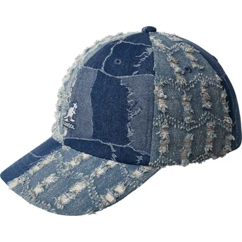 Casquette courbée bleue ajustable Denim Mashup Medium Blue Kangol