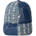 casquette-courbee-bleue-ajustable-denim-mashup-medium-blue-kangol