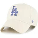 casquette-courbee-beige-snapback-avec-logo-bleu-mvp-los-angeles-dodgers-mlb-47-brand
