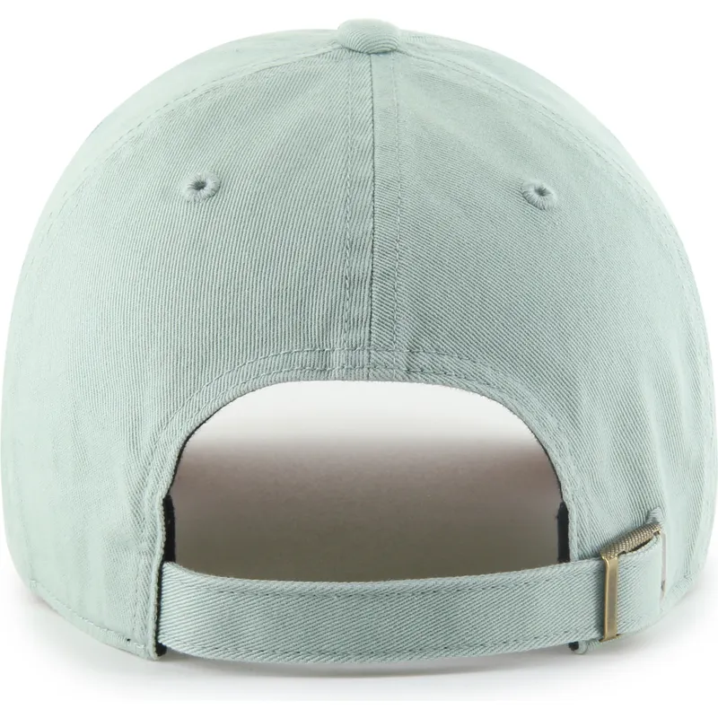 casquette-courbee-verte-ajustable-avec-logo-rose-clean-up-ballpark-new-york-yankees-mlb-47-brand