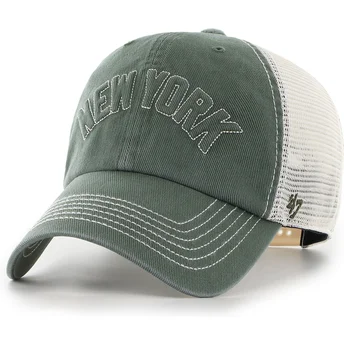 Casquette trucker verte Clean Up Trailer Script Mesh New York Yankees MLB 47 Brand