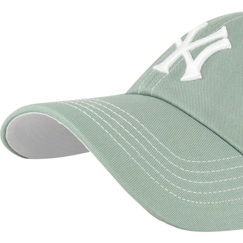 casquette-courbee-verte-ajustable-clean-up-contrast-stitch-new-york-yankees-mlb-47-brand