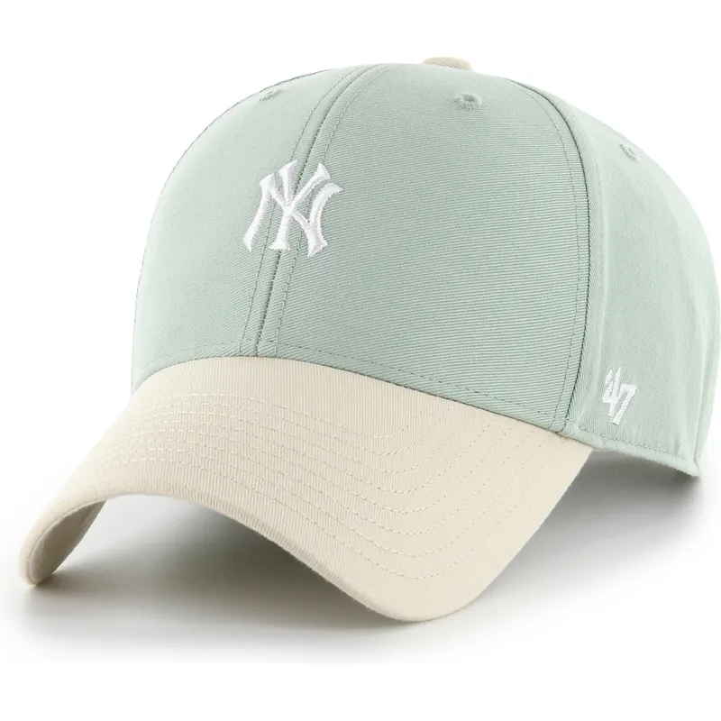 casquette-courbee-verte-ajustable-mvp-base-runner-two-tone-legend-new-york-yankees-mlb-47-brand