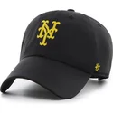 casquette-courbee-noire-ajustable-clean-up-eight-bit-hero-new-york-mets-mlb-47-brand
