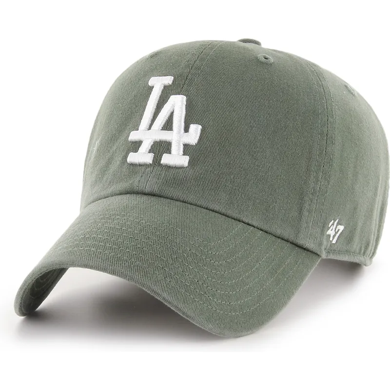 casquette-courbee-verte-ajustable-clean-up-los-angeles-dodgers-mlb-47-brand