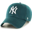 casquette-courbee-verte-ajustable-clean-up-pacific-green-new-york-yankees-mlb-47-brand