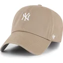 casquette-courbee-marron-ajustable-clean-up-base-runner-new-york-yankees-mlb-47-brand