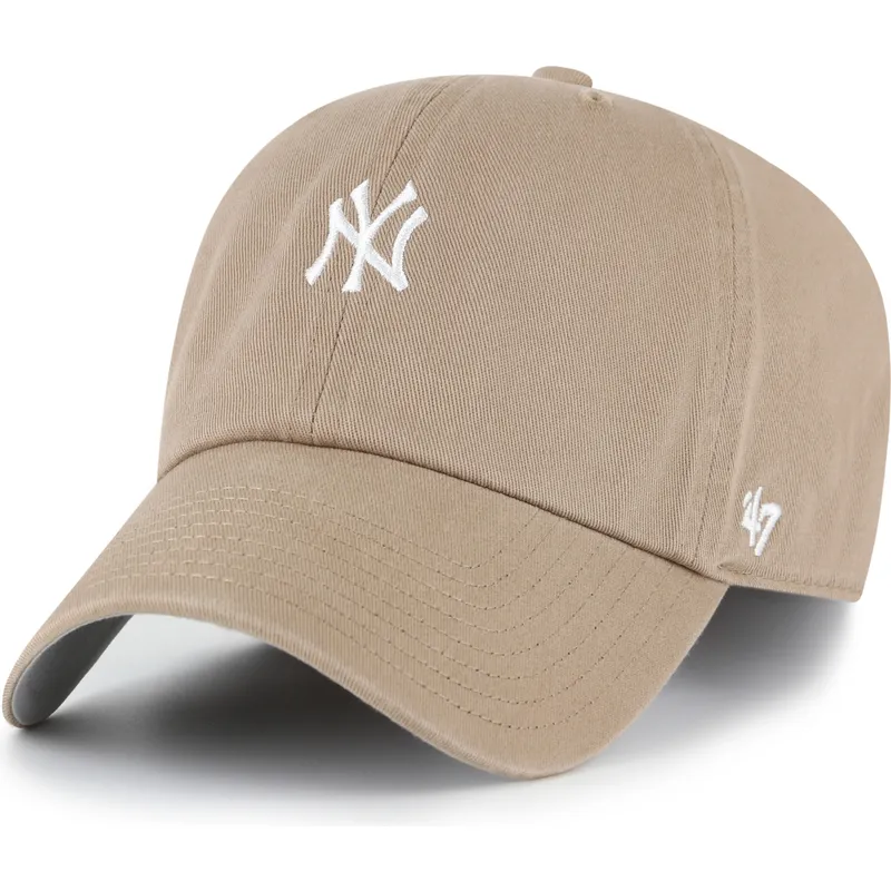 casquette-courbee-marron-ajustable-clean-up-base-runner-new-york-yankees-mlb-47-brand