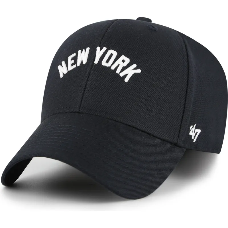 casquette-courbee-bleue-marine-ajustable-mvp-ballpark-script-shot-new-york-yankees-mlb-47-brand