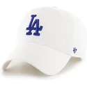 casquette-courbee-blanche-ajustable-avec-logo-bleu-clean-up-los-angeles-dodgers-mlb-47-brand