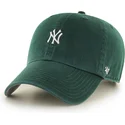 casquette-courbee-verte-ajustable-clean-up-base-runner-mini-logo-new-york-yankees-mlb-47-brand