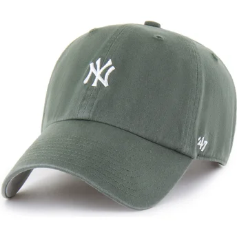 Casquette courbée verte ajustable avec logo blanc Clean Up Base Runner New York Yankees MLB 47 Brand